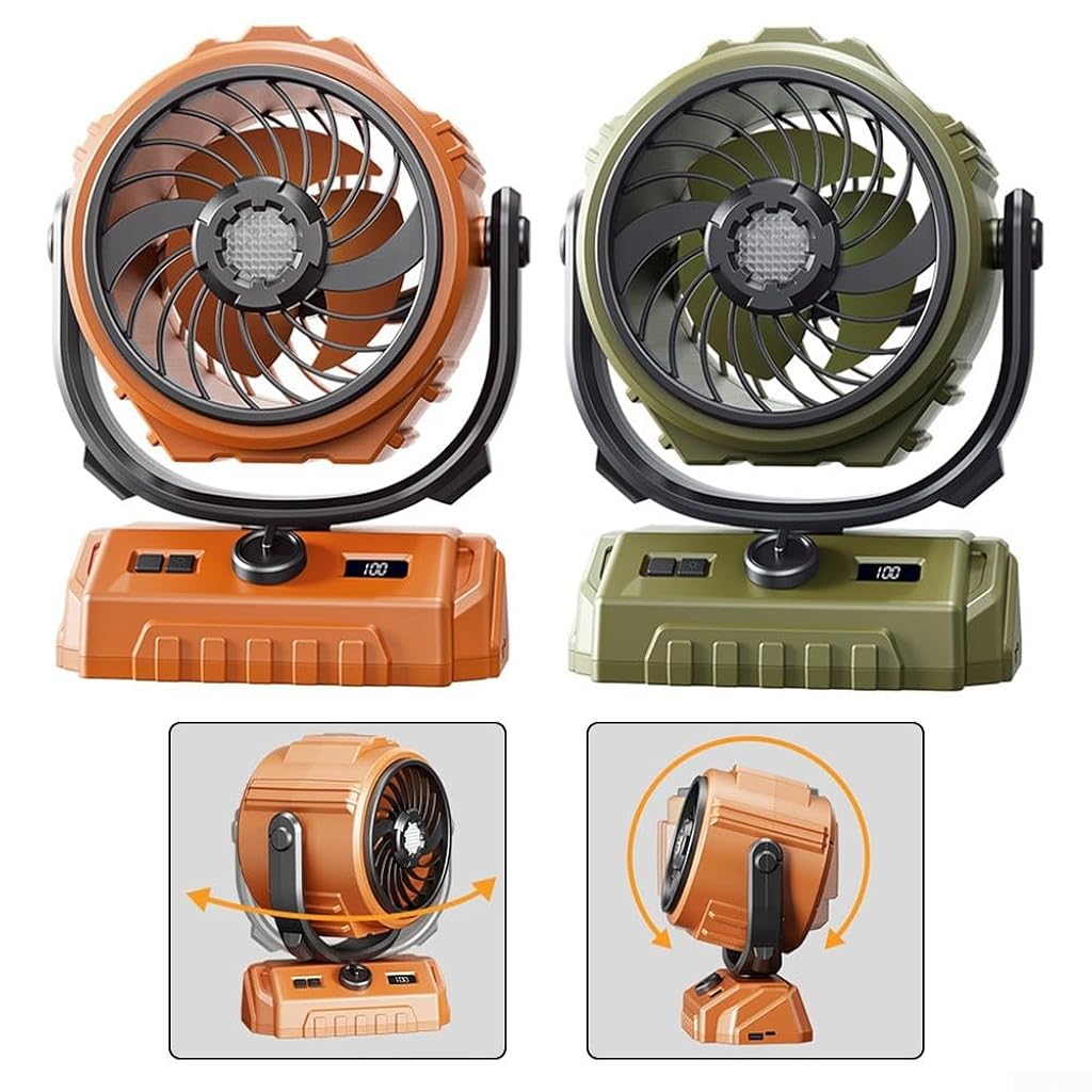 Verilux® 3 in 1 Table Fan with Night Light, 270°Automatic Oscillating Head and 300°Manual Flip, Desktop Fan with 100 Digital Speed Adjustable, with Clip and Power Bank for Home, Office, Camping Verilux® 3 in 1 Table Fan with Night Light, 270°Automatic Oscillating Head and 300°Manual Flip, Desktop Fan with 100 Digital Speed Adjustable, with Clip and Power Bank for Home, Office, Camping